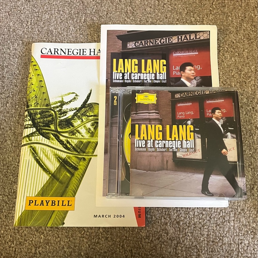 Autographed Lang Lang “Live at Carnegie Hall” CD